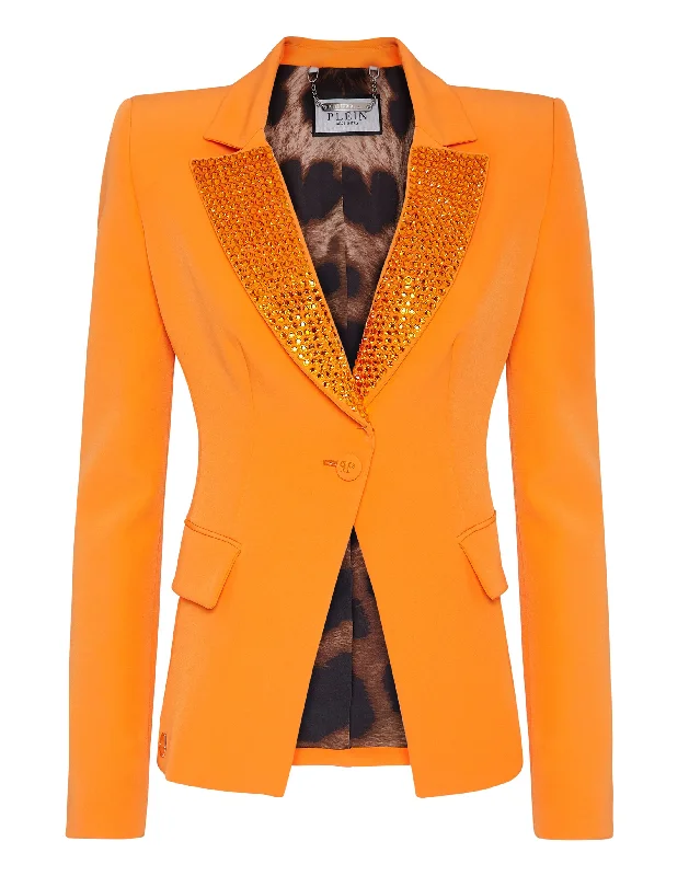 Sophisticated Cut Cady Blazer Crystal