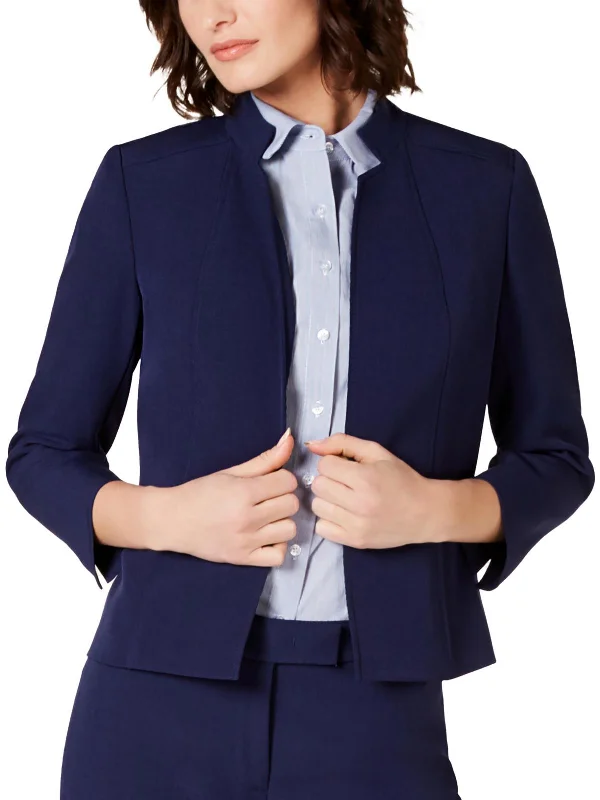 Feminine Soft - Hued Look Womens Suit Separate Office Wear Open-Front Blazer