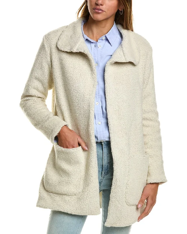 Timeless Elegant James Perse Funnel Neck Wool-Blend Coat