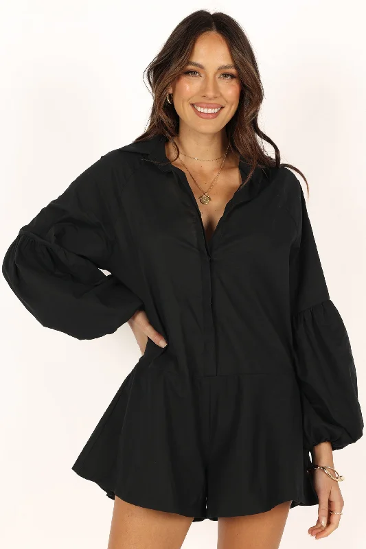 All Season Fashion Collection Elsa Romper - Black