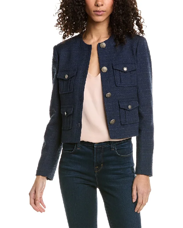 Minimalist Office - Ready Style Ted Baker Cropped Boucle Wool-Blend Jacket