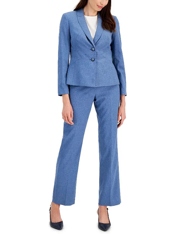 Stylish Savings Petites Womens Slub Business Pant Suit