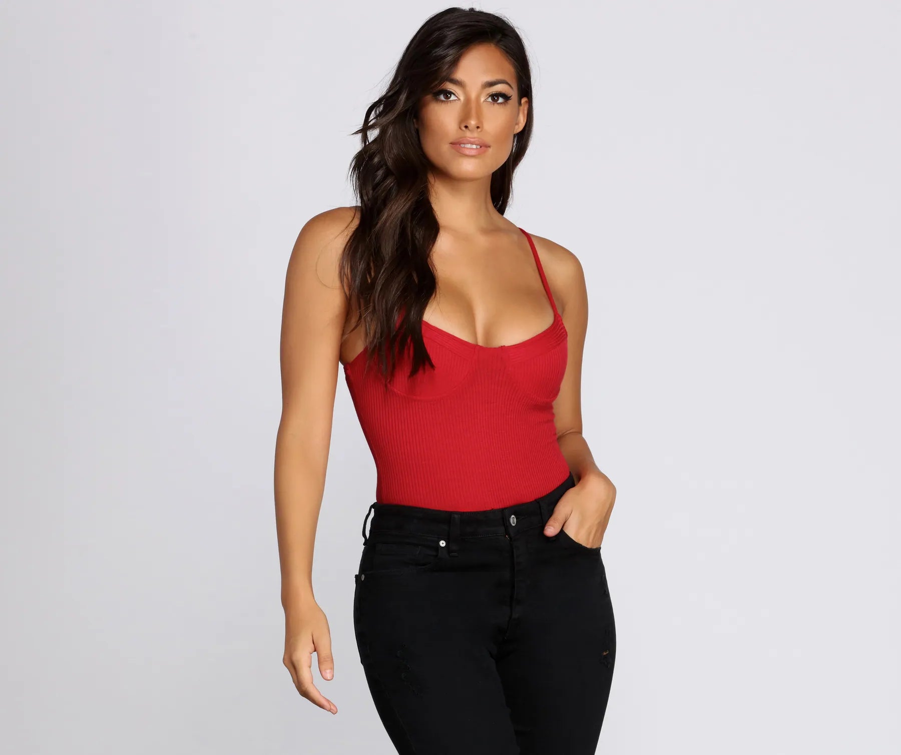 Vintage Charm Hot Fire Bustier Bodysuit