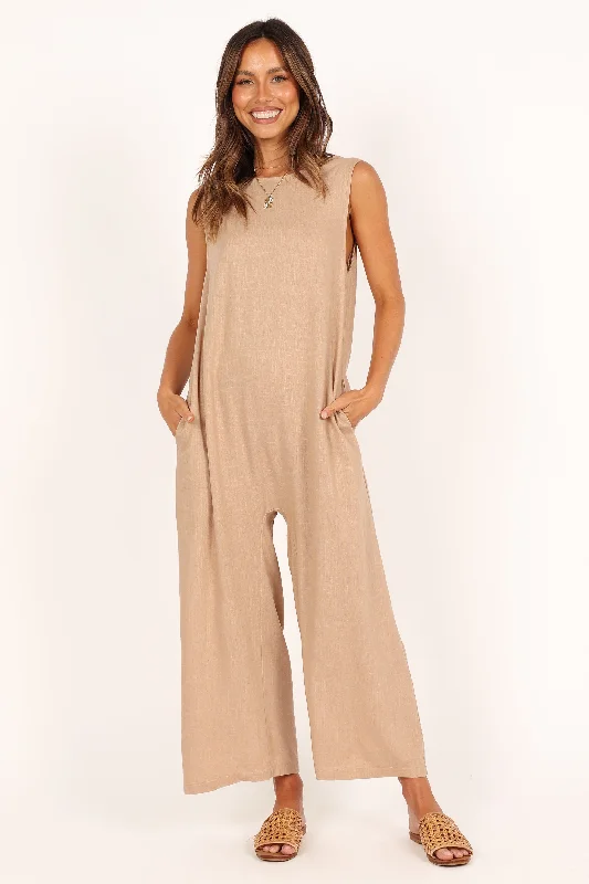 Vintage Elegance Yardlee Jumpsuit - Mocha