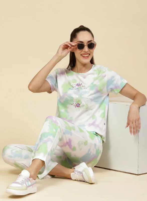 Unbeatable Deals Women Green Printed CoordiNAte Set