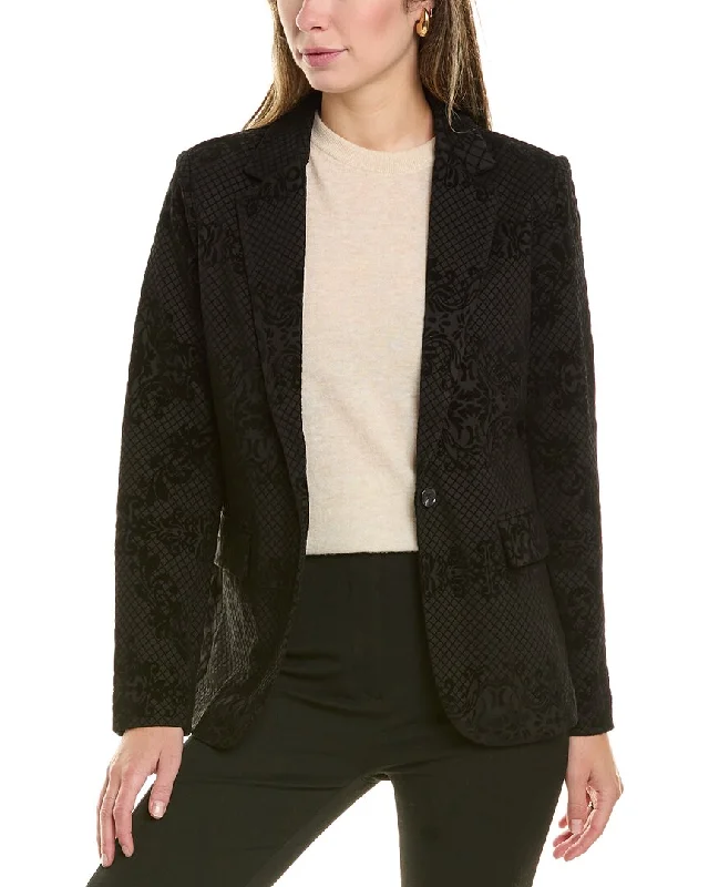 Luxury Fashion Nanette Nanette Lepore Velvet Damask Blazer