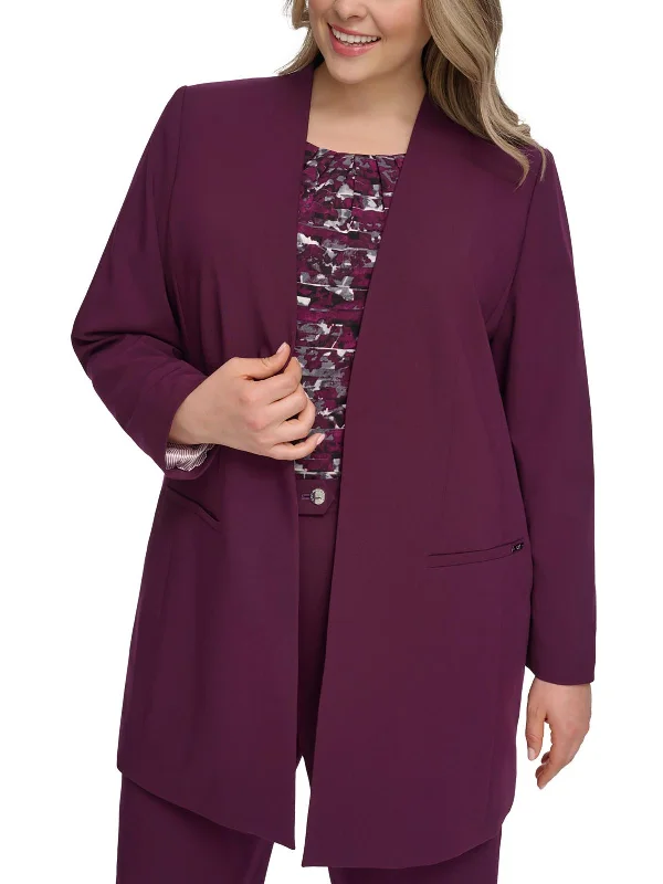 Trendy Threads Plus    Womens Topper Business Open-Front Blazer