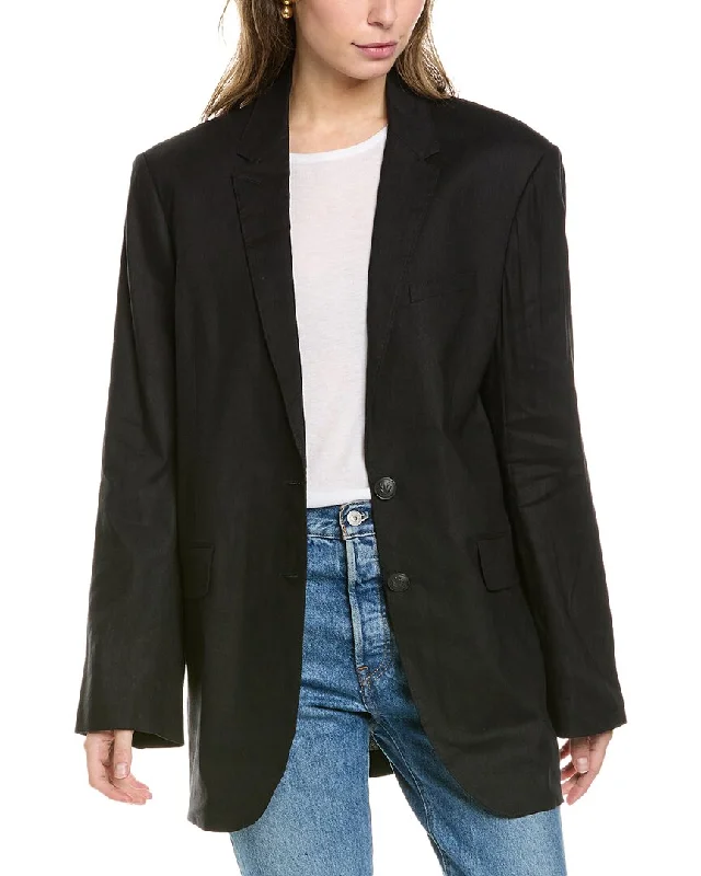 Y2K Nostalgic Fashion Look rag & bone Odessa Linen-Blend Blazer