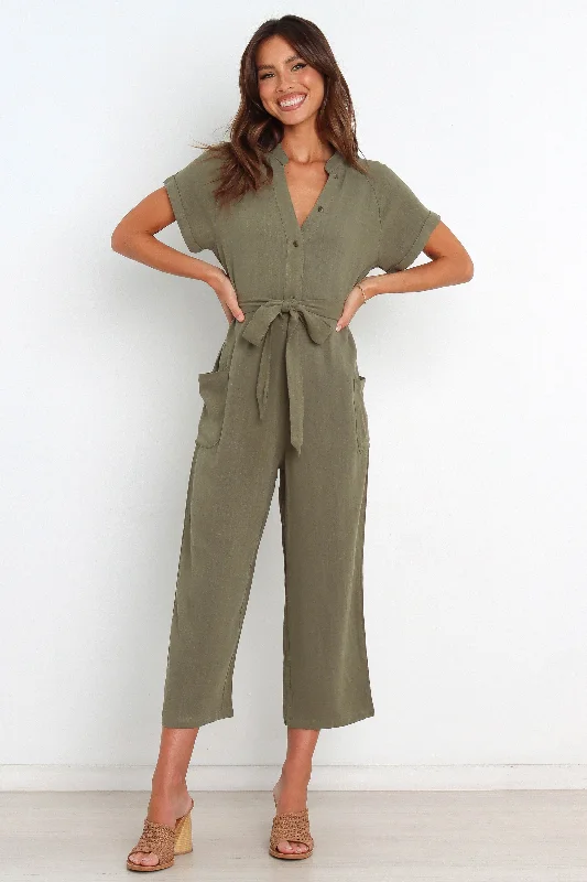 Vintage Style Clothing Sale Archie Jumpsuit - Olive