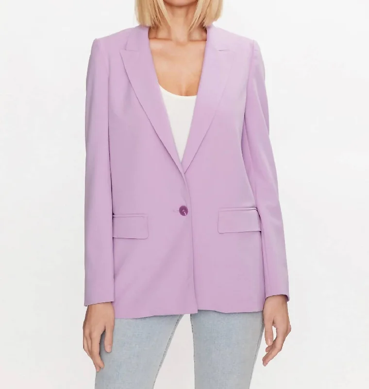 Feminine Soft - Hued Styles Cordova Blazer In Lilac