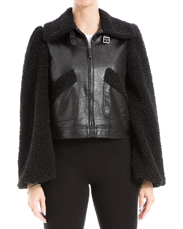 Luxe Layering Max Studio Leatherette Jacket