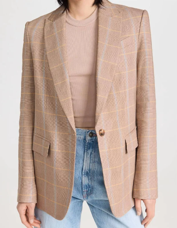 Athleisure Wear Promotion Donovan Jacket In Tawny Plaid