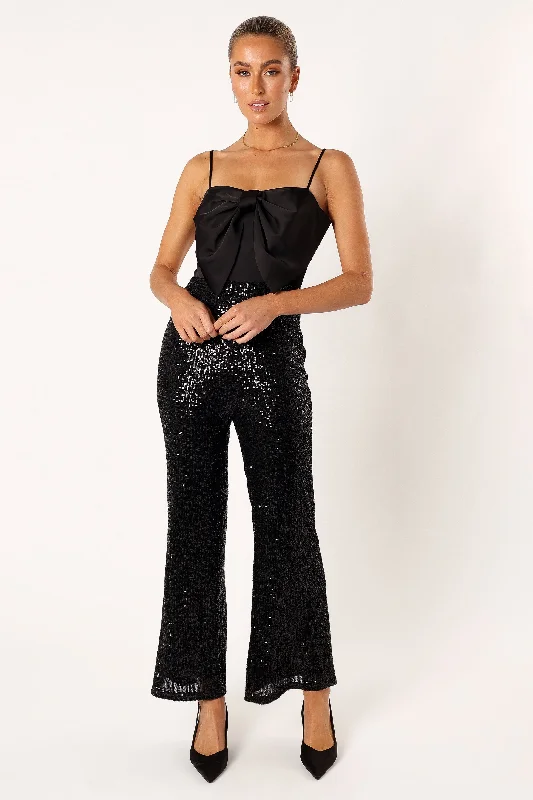 Holiday Sale Chiara Sequin Jumpsuit - Black