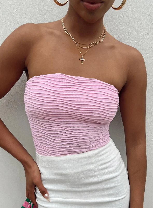 Quick Grab Deals Makena Strapless Bodysuit Pink