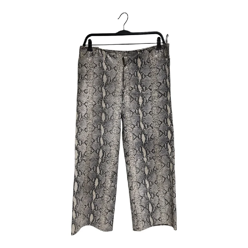 Exclusive Discount Vintage/Wide Leg Pants/46/Animal Pattern/Leather/GRY/SNAKESKIN PANTS