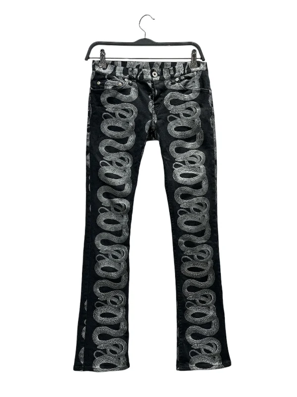 Mega Sale HYSTERIC GLAMOUR/Skinny Pants/XS/All Over Print/Denim/BLK/