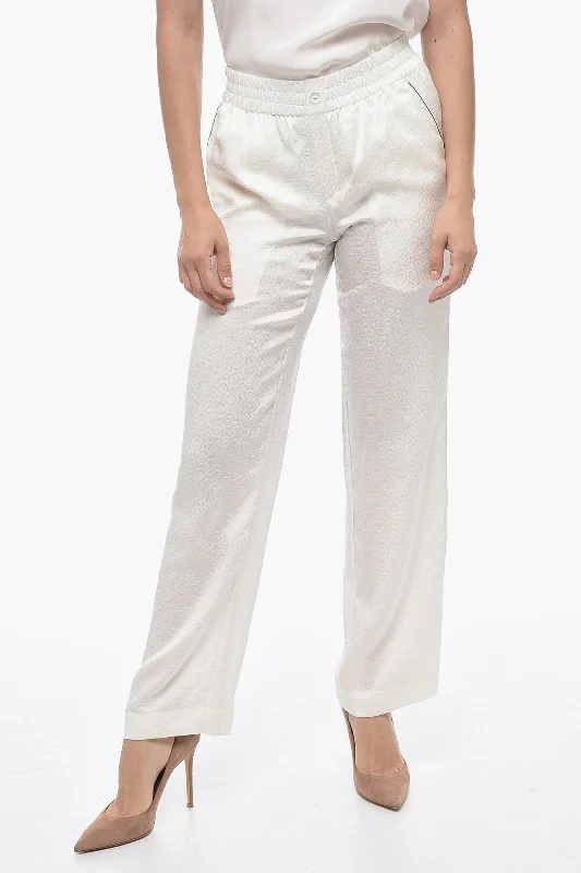 Limited - Edition Drops Casablanca Jacquard Silk Pants with Elastic Waistband