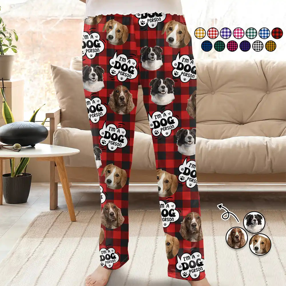 Flash Deals Custom Photo I'm A Dog Person - Personalized Pajama Pants