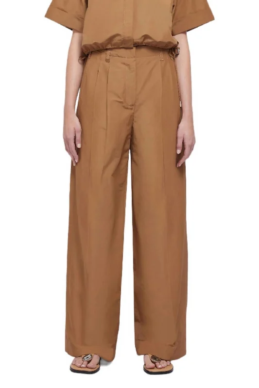 Cool Prices Leroy Pleated Wide Leg Pants In Hickory