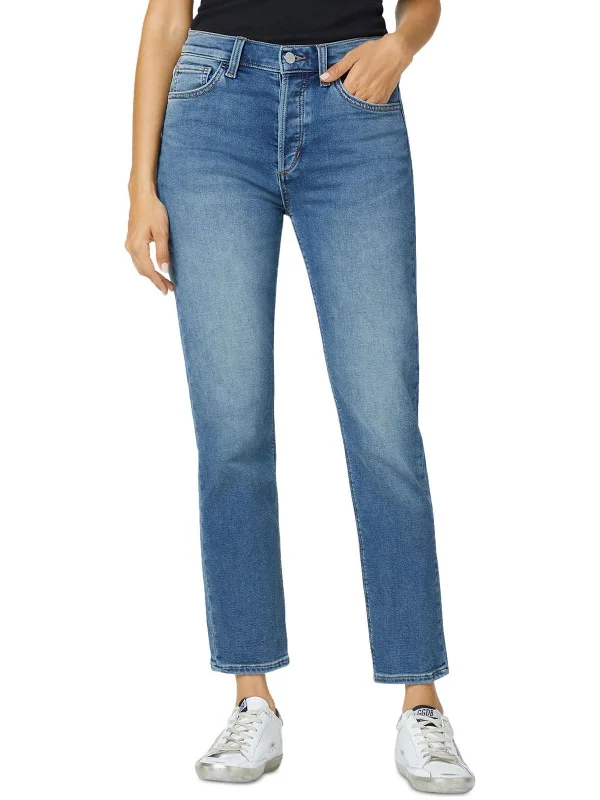 Romantic Detailing The Scout Womens Mid-Rise Crop Boyfriend Jeans