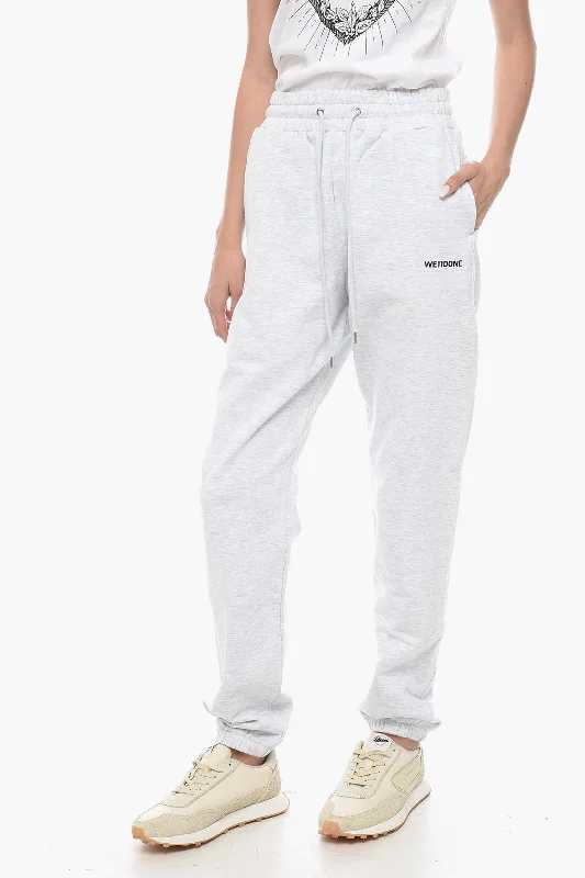 Limited Quantities We11done Brushed Cotton Joggers with Contrasting Logo